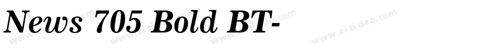 News 705 Bold BT字体转换